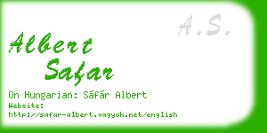 albert safar business card