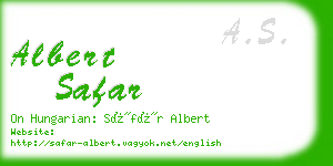 albert safar business card